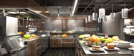 レストランの調理場